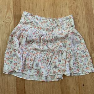 Hippie rose floral flowy skirt x-large